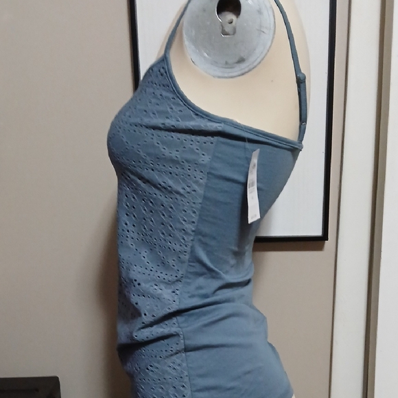 LOFT Steel Blue Eyelet Camisole - Picture 2 of 7